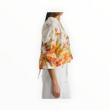 Derek Lam 10 Crosby Milon Blouse - White/Papaya