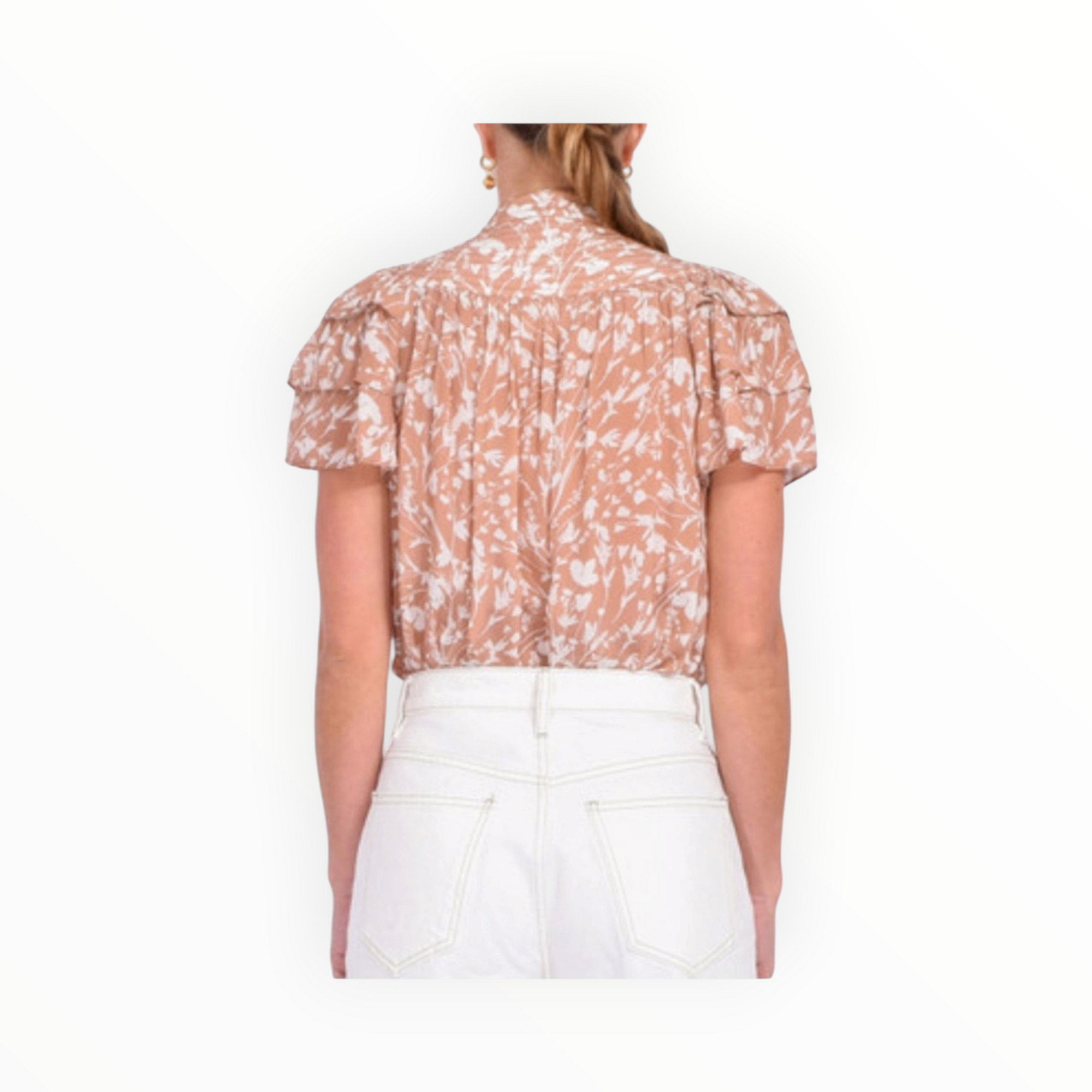 Gilner Farrar Dray Blouse - Khaki Thistle