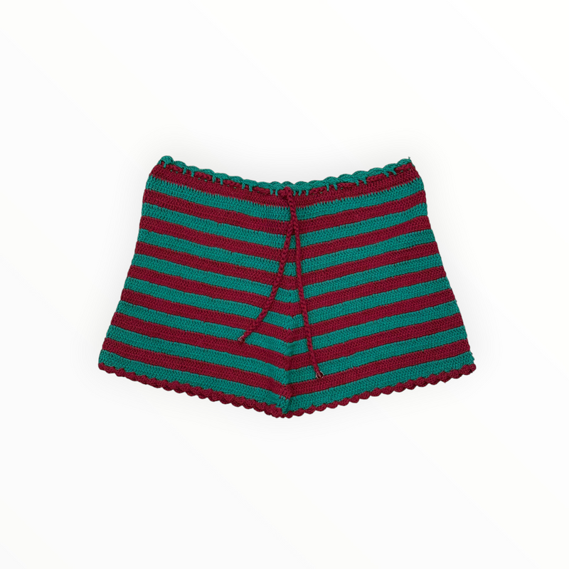 Alix Pinho Tulum Shorts - Red/Green