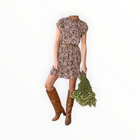 Greylin Sandi Smocked Ruffle Mini Dress - Mauve