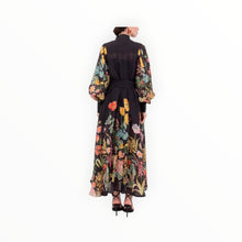 Lavi by Majolavi Blouson Sleeve Floral Dress - Black