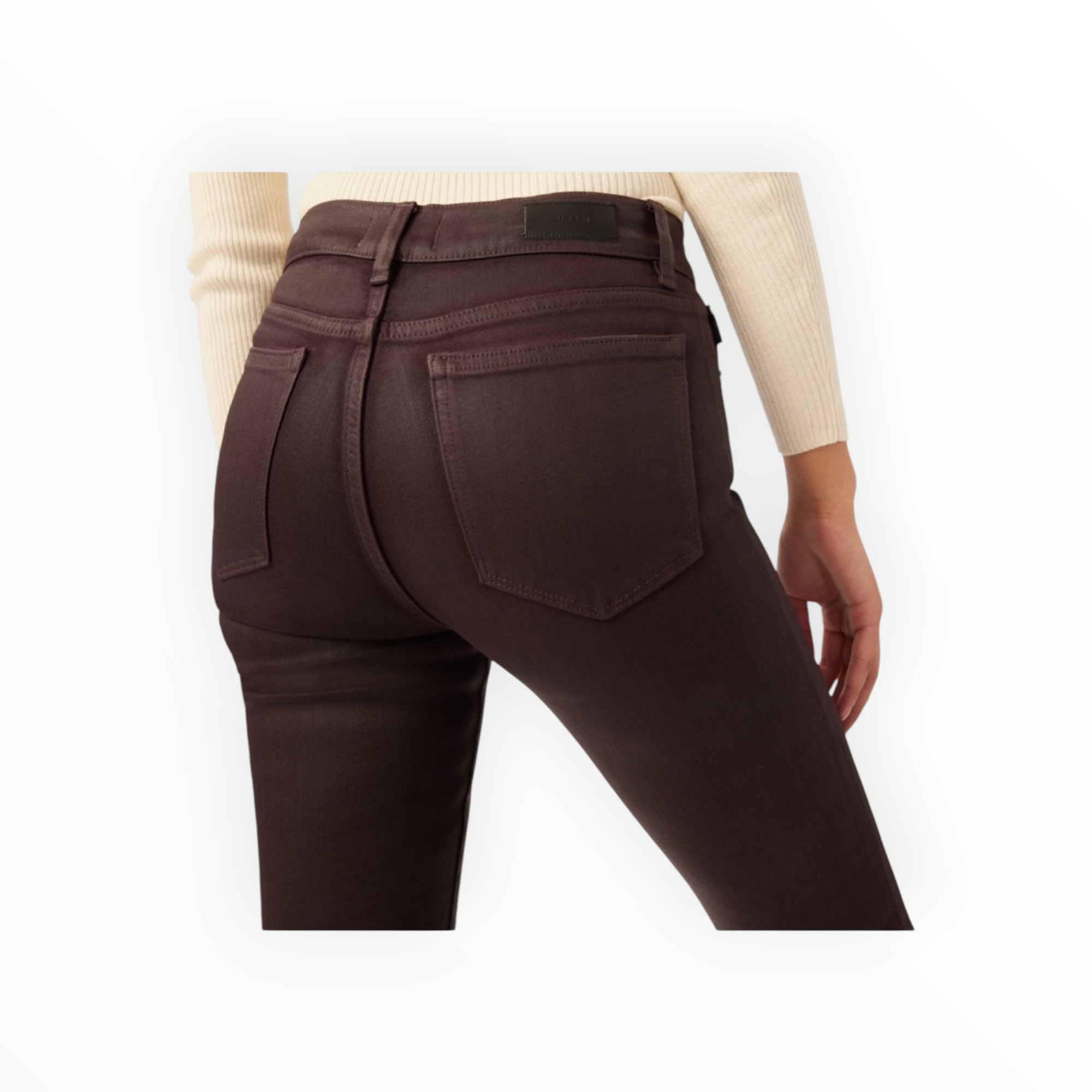 DL1961 Mara Straight Mid Rise Instasculpt Ankle - Aubergine