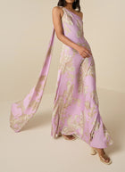 Hemant & Nandita  Jiah One Shoulder Long Dress - Lilac