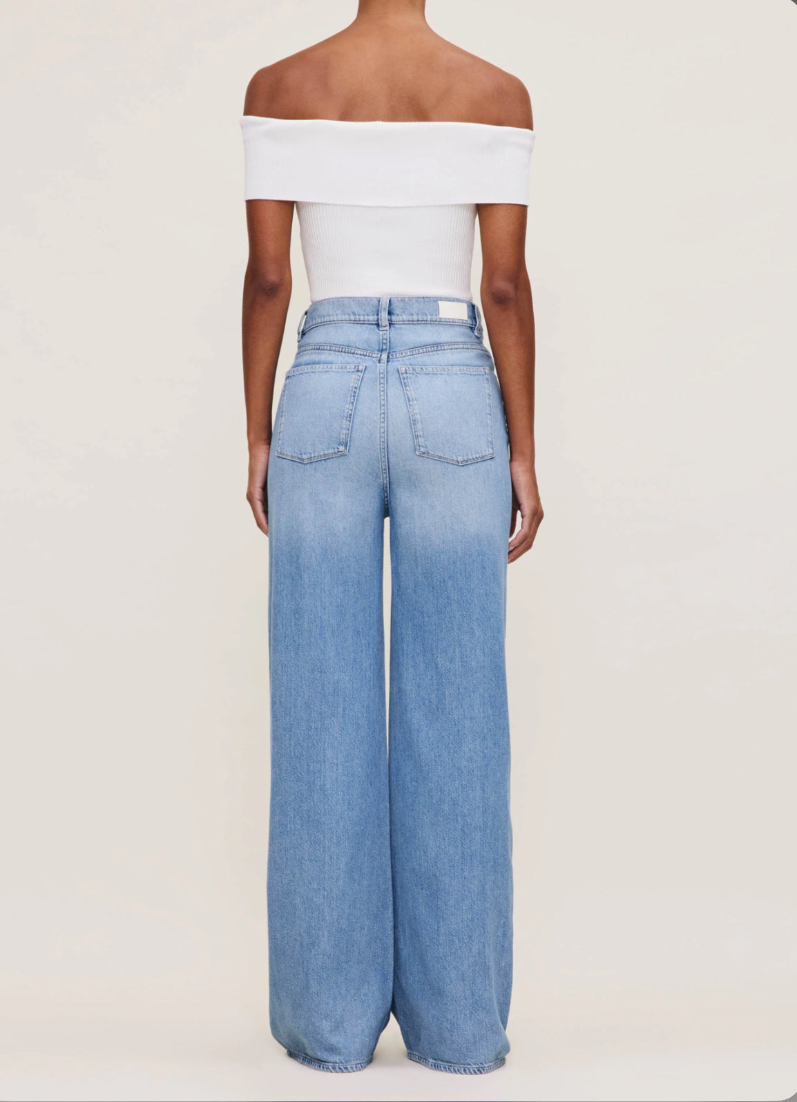 DL1961 Off Shoulder Top Instasculpt™ Rib - White