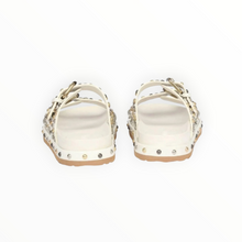 Saint G Emily Studded Double Buckle Sandal - White