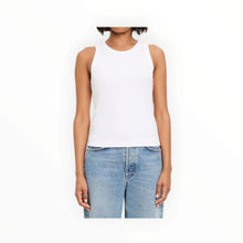 Michael Stars Gina Ribbed Crop Tank - White
