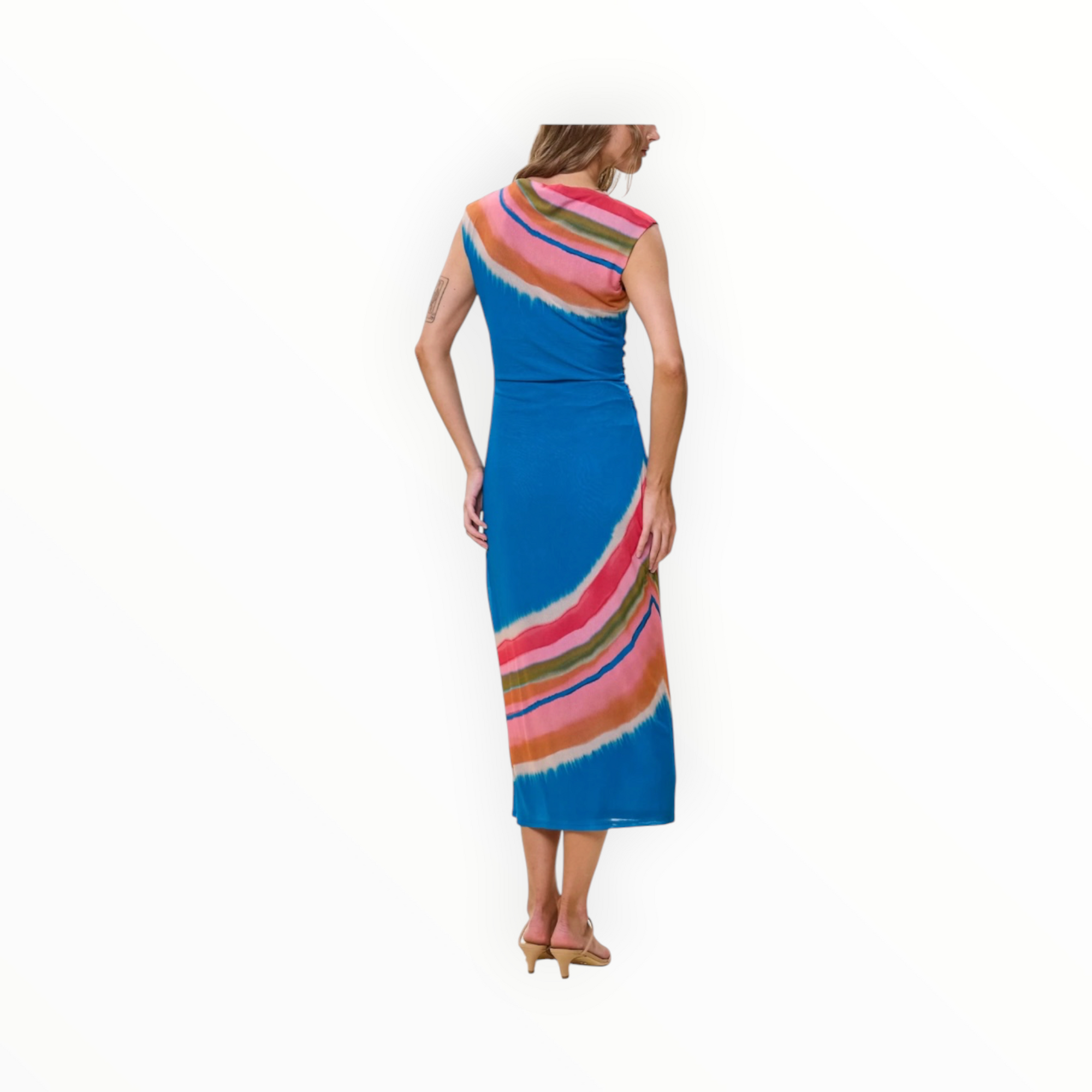 Cleobella Carrie Midi Dress - Watercolor Stripe
