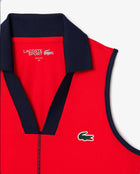 Lacoste Slim Fit Ultra Dry Sleeveless Tennis Polo - Red