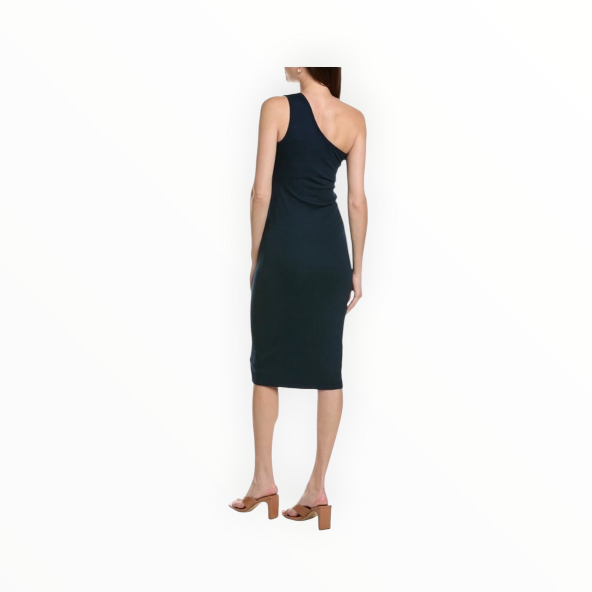 Stateside 2x1 One-Shoulder Midi Dress - Navy