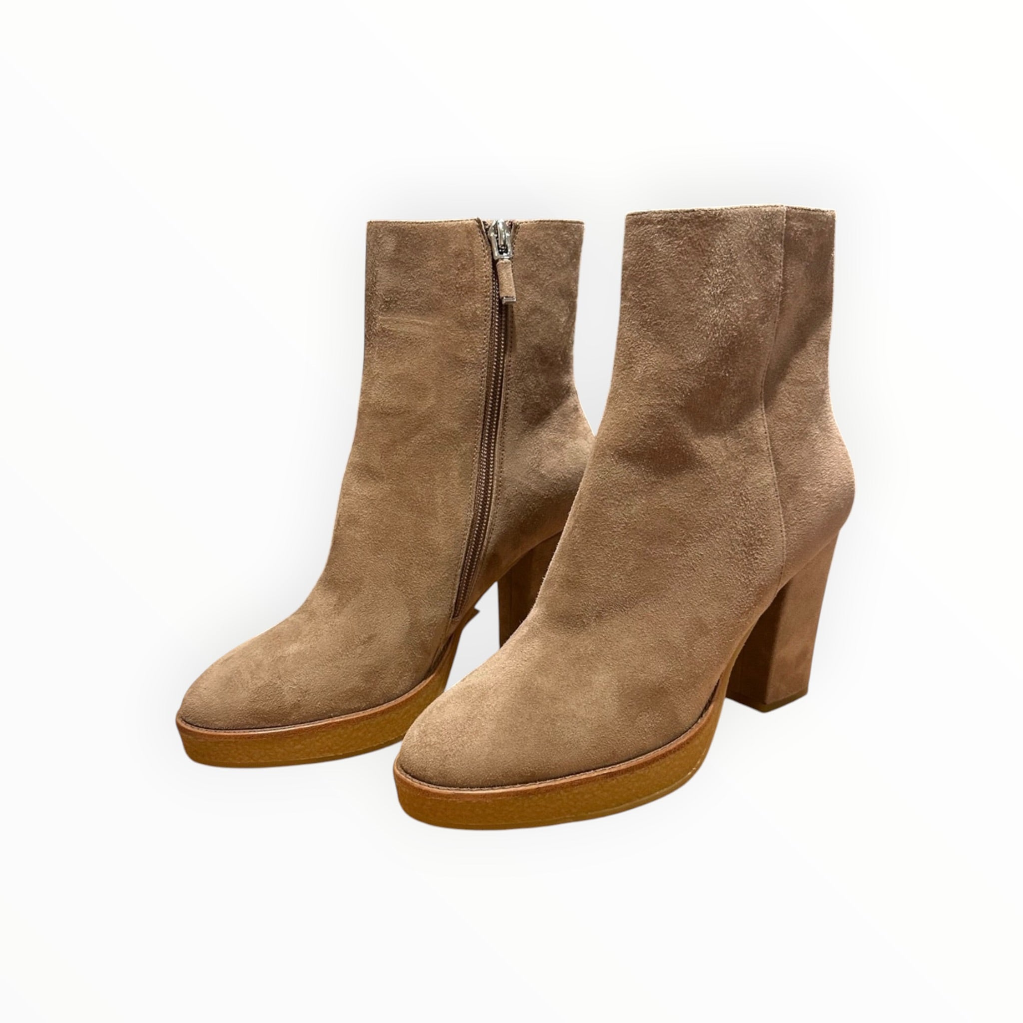 Lola Cruz Platform Ankle Boot - Taupe
