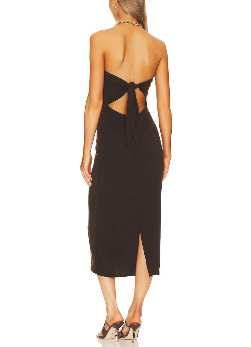 Anemos Strapless Tie Back Dress
- Brown