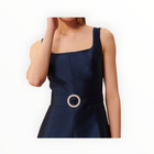 Tara Jarmon Regina Satin Dress - Midnight Blue