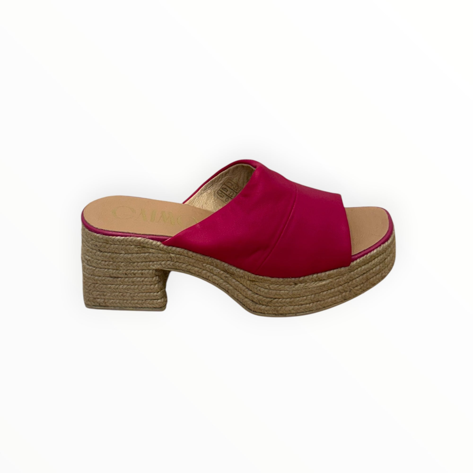 Gaimo Kala Jute Wide Heeled Leather Clogs - Kenzo