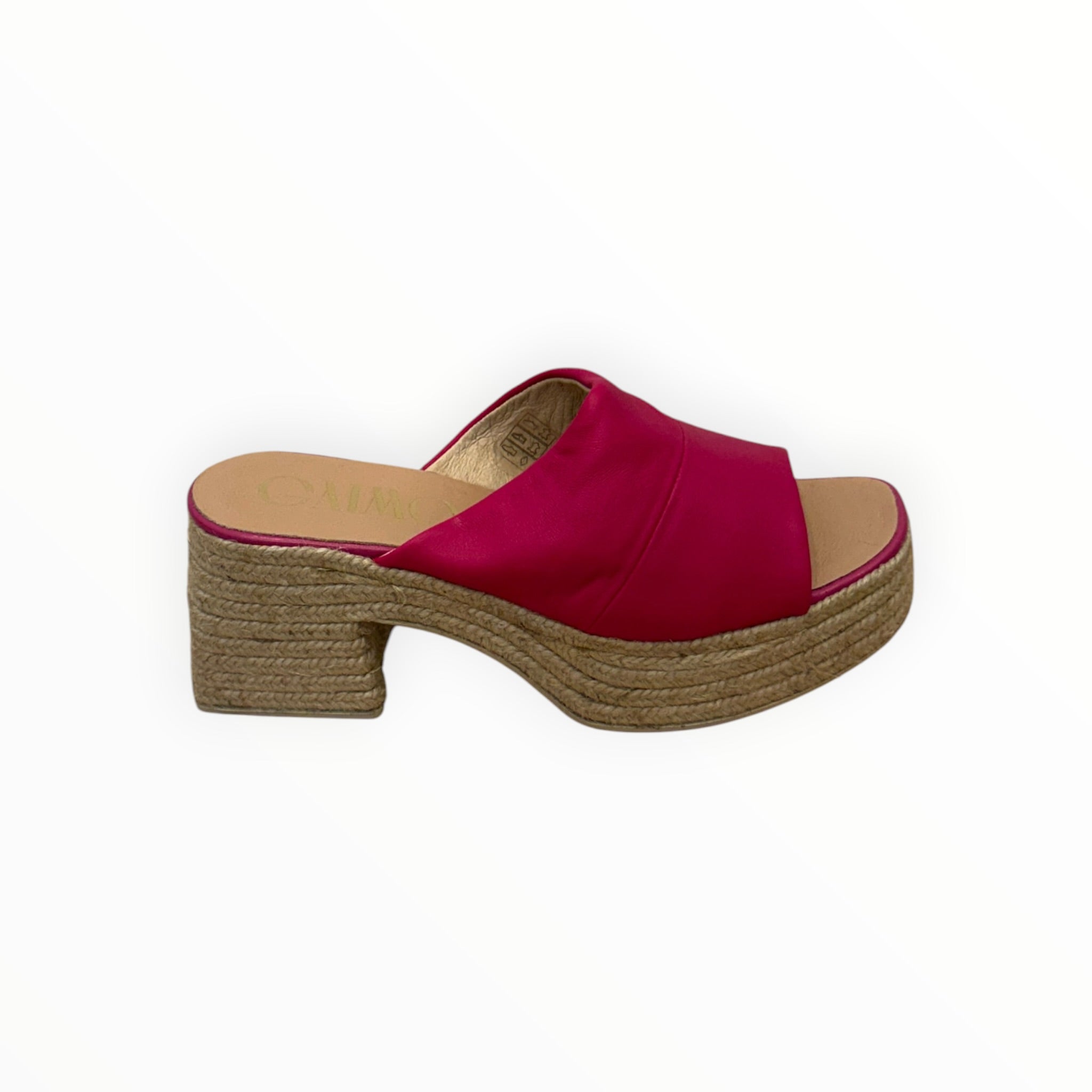 Gaimo Kala Jute Wide Heeled Leather Clogs - Kenzo