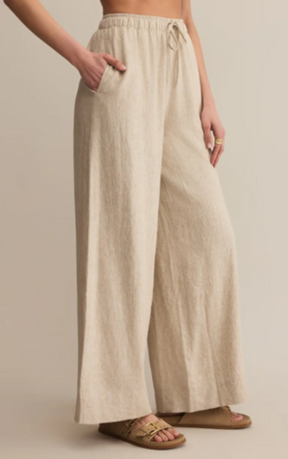 Z Supply Henri Washed Linen Pant - Flax