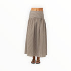 sundays Celeste Skirt-Umber Lurex Stripe