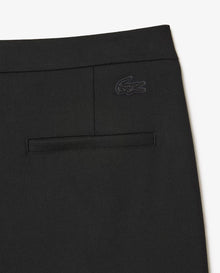 Lacoste High Waist Flared Dress Pants - Black