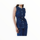 Bella Dahl Seamed Belted Vest - Horizon Blue