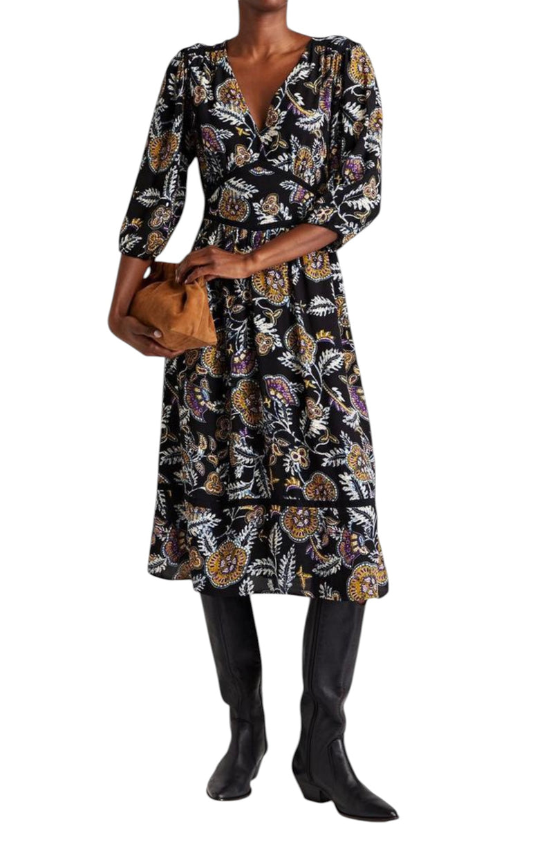 ba&sh Vienne Dress - Noir Paisley