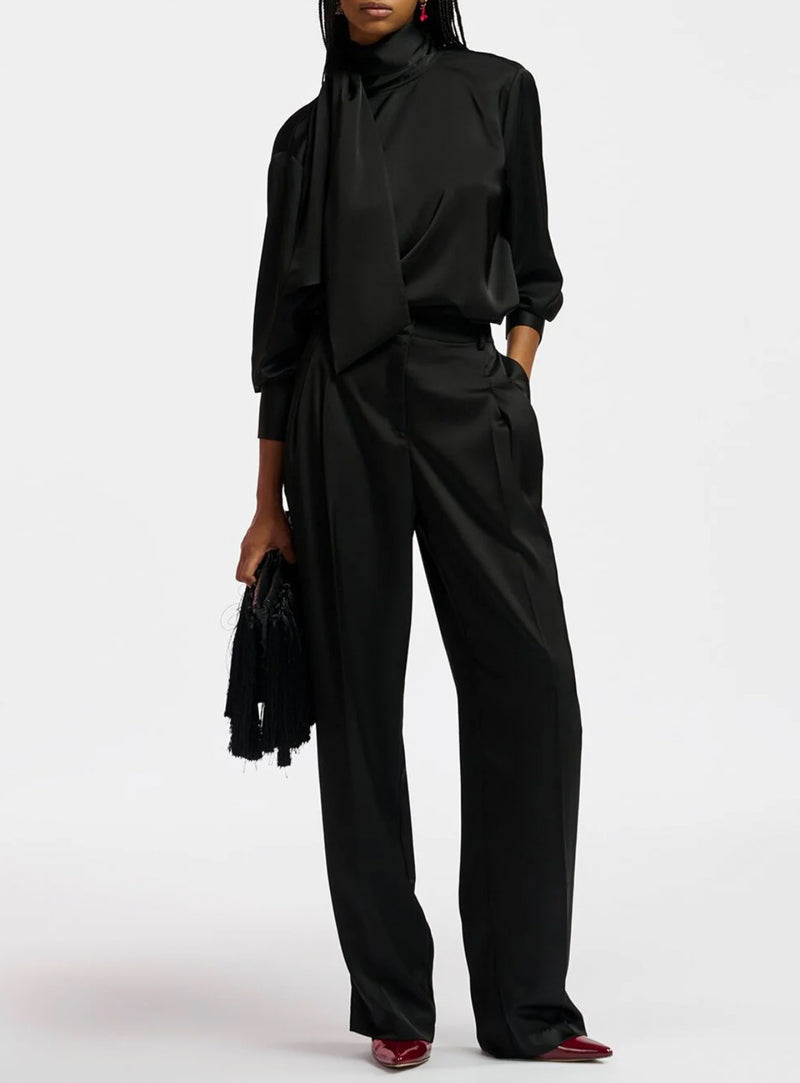 Essentiel Antwerp Evanescent Satin Pants - Black