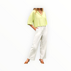 Greylin Alec High Waisted Trousers - White