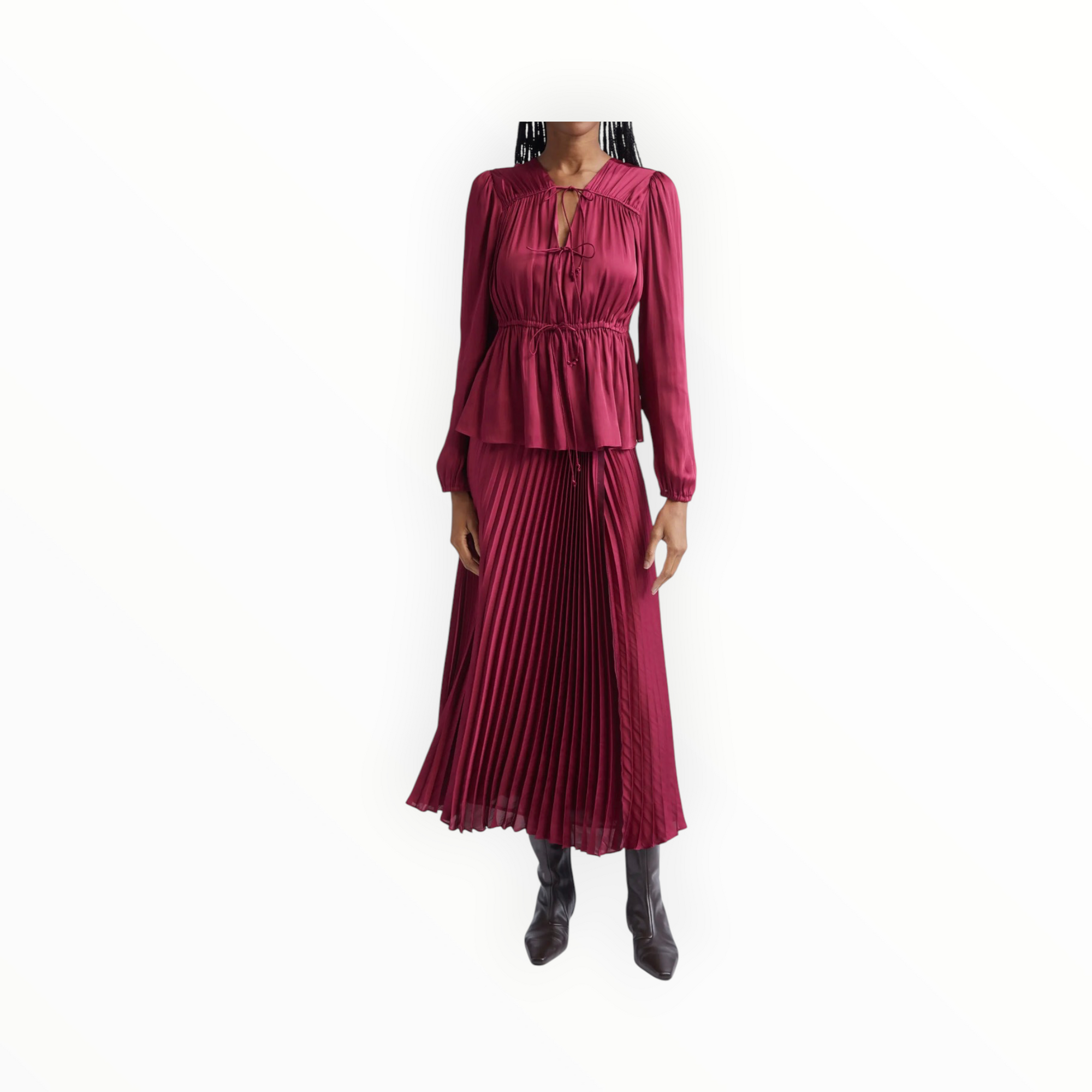 Derek Lam 10 Crosby Esmeralda Tie Front Top