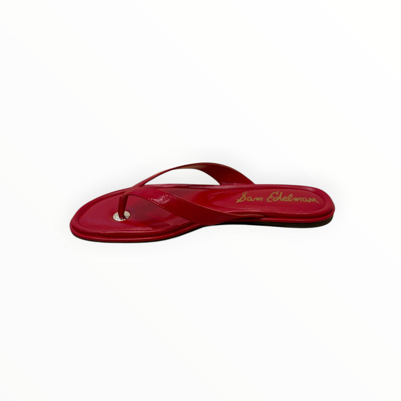 Sam Edelman Remi Leather Flip Flop - Red