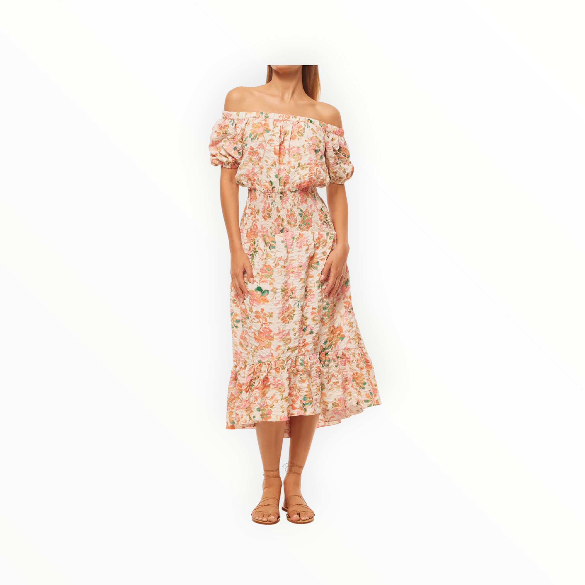 MISA Paola Dress - Persimmon Crinkle