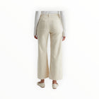 AG Jeans Kassie Corduroy High Rise Wide Leg Crop- Sulfur Cream Froth