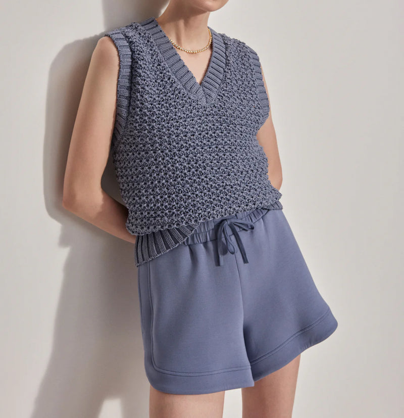 Varley Adie Knit Vest - Stone Blue