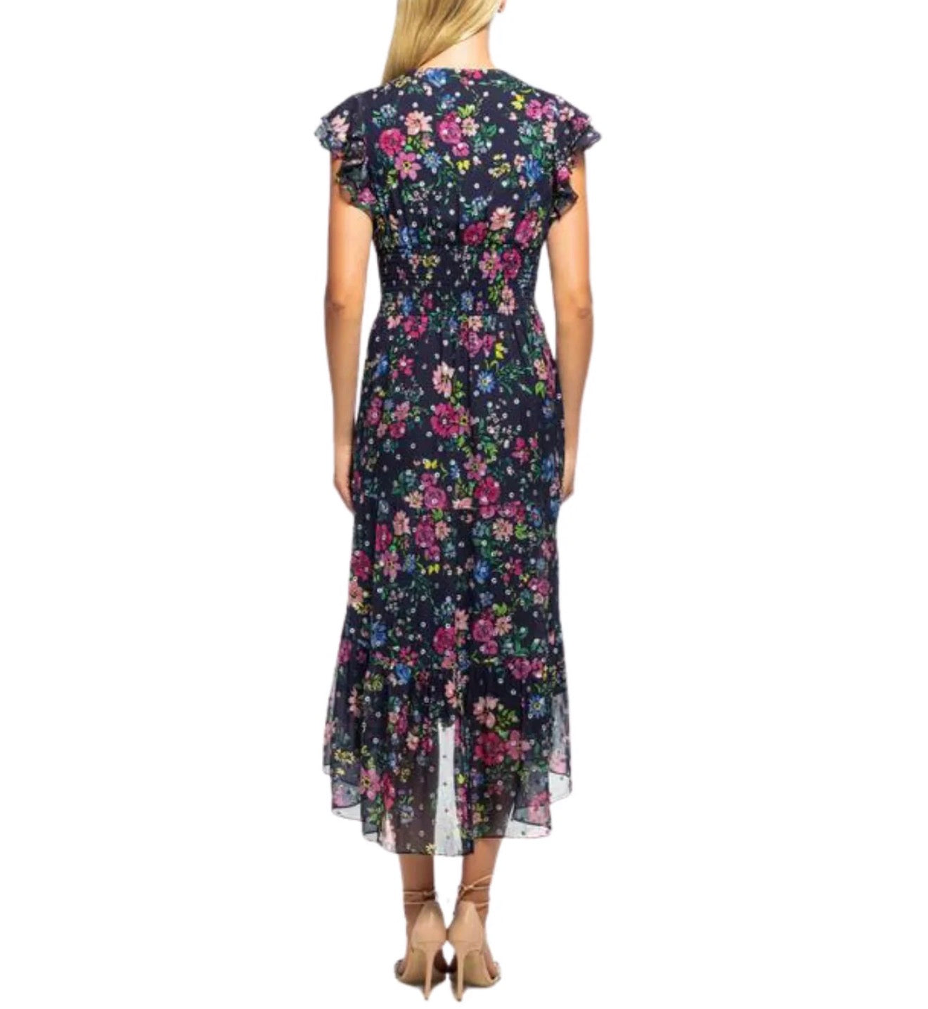 Shoshanna Neal Dress - Navy/Fuchsia Multi