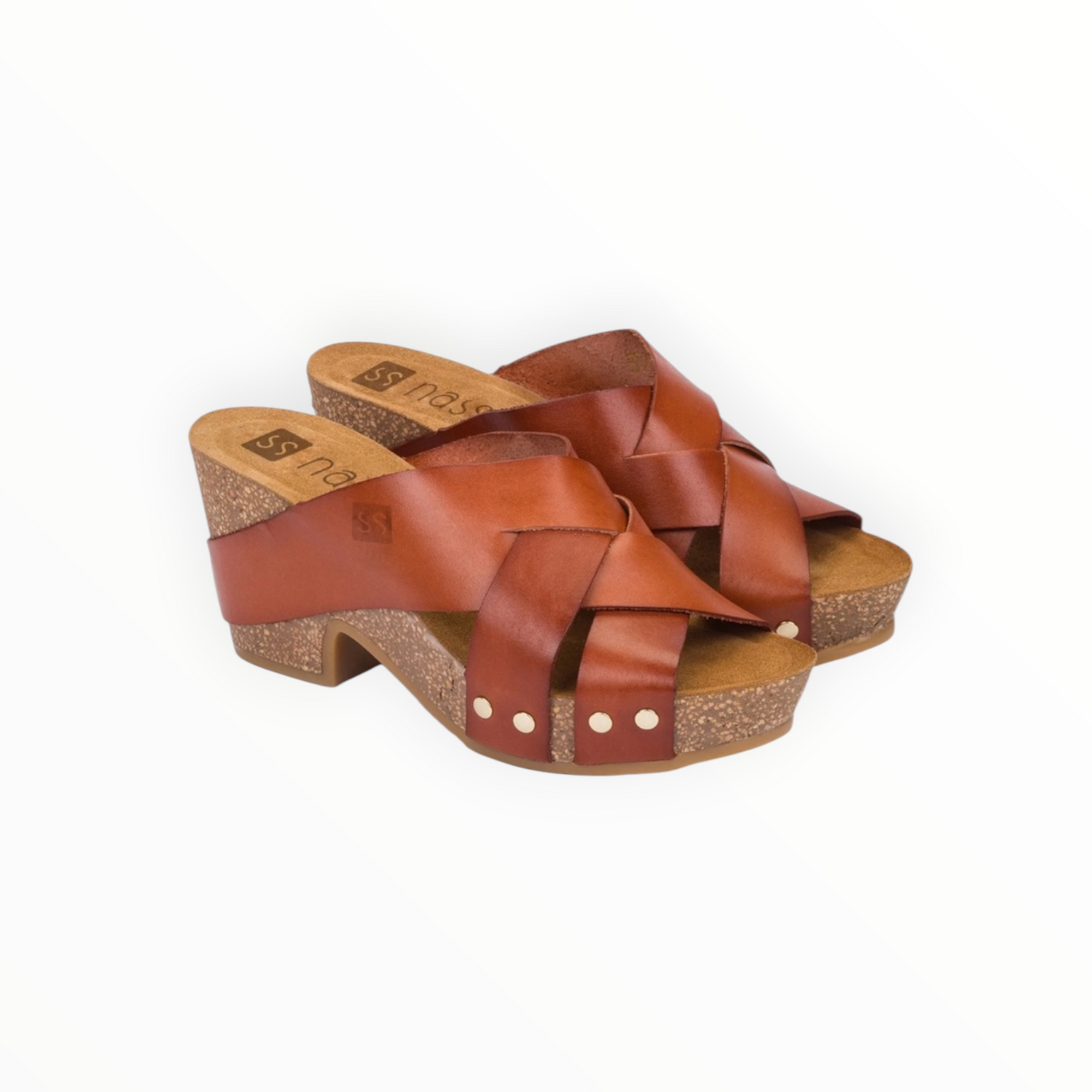 nassima Kilda Wedge Sandal - Brown