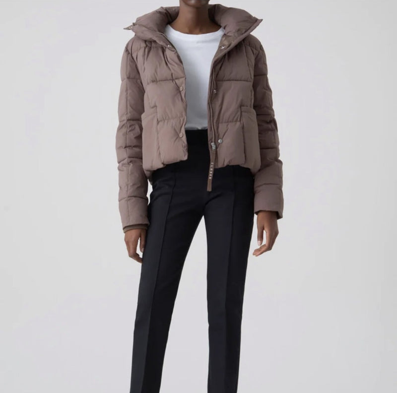 Closed Quilted Cropped Jacket - Tea Rose