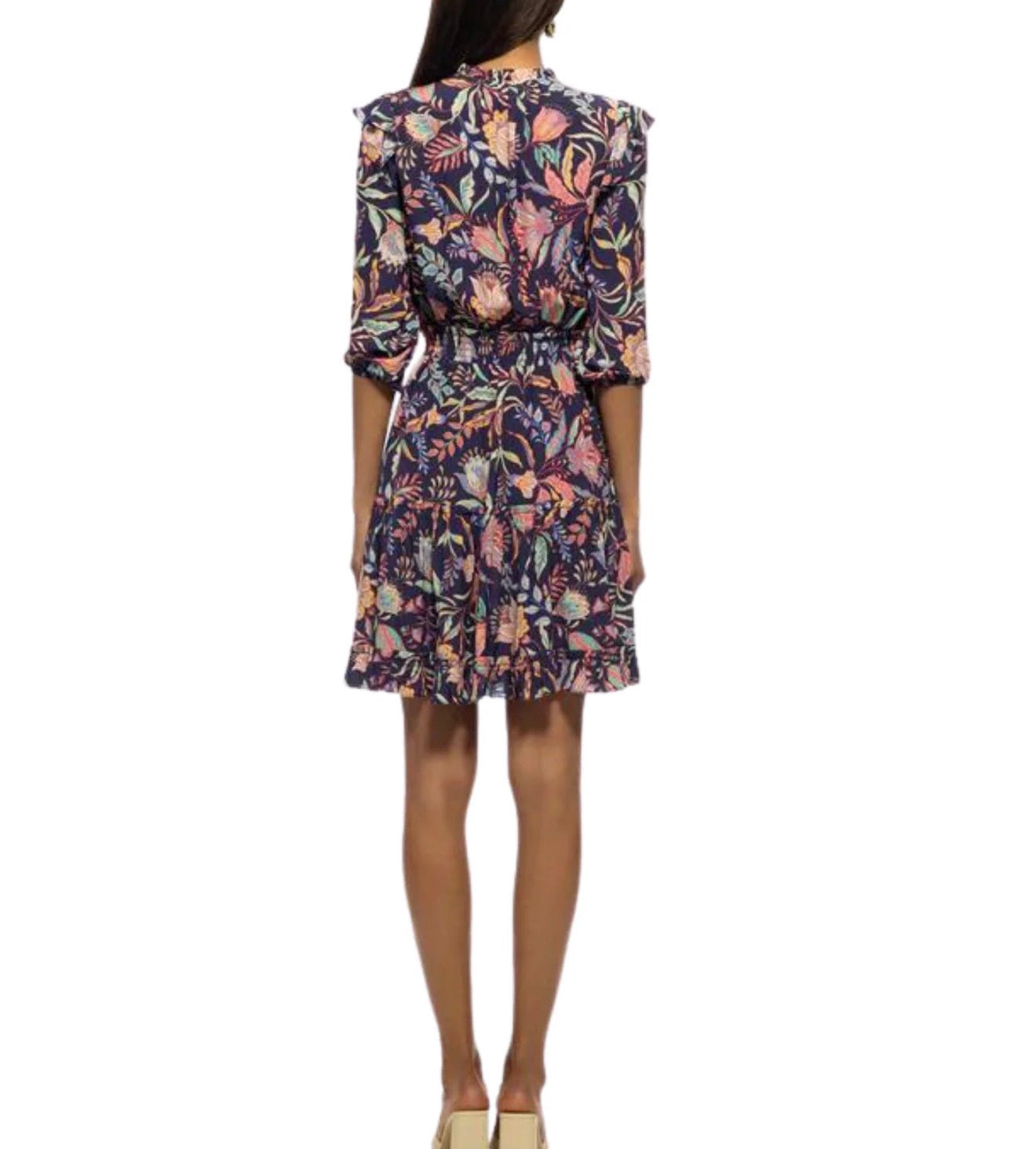 Shoshanna Addison Dress - Navy/Pink Multi