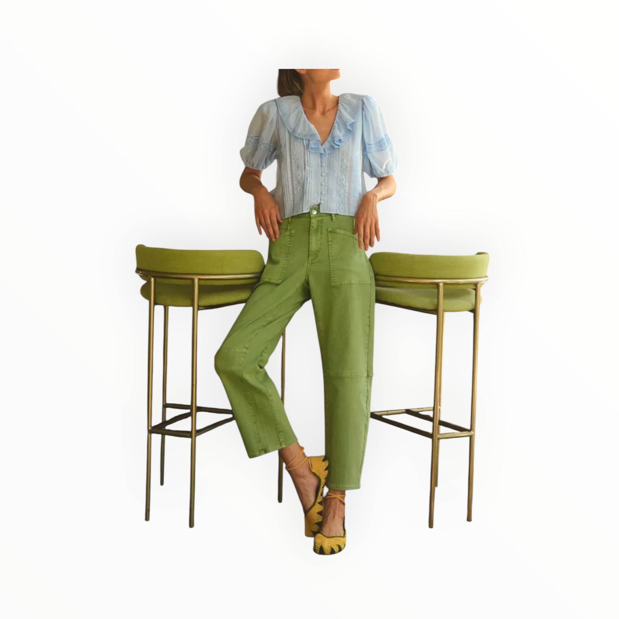 Hunter Bell Mallory Jeans - Leaf Green Denim
