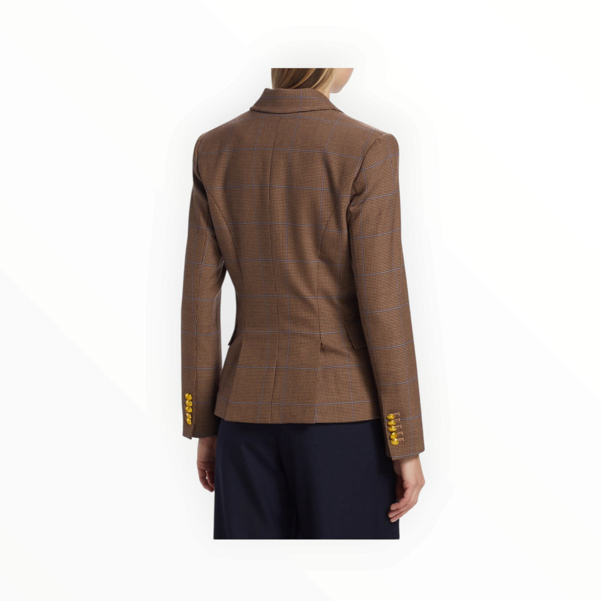 A.L.C. Chelsea Plaid Double-Breasted Blazer - Chestnut Multi