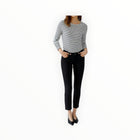 Oui Sumiko Shirt - Black/Off White