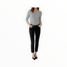 Oui Sumiko Shirt - Black/Off White