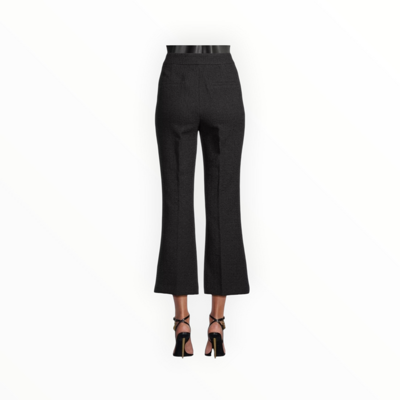 Milly Betsy Flared Bouclé Knit Pants - Black