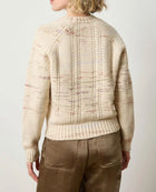 LILLA|P Open Stitch Crew Neck Sweater - Eggshell Combo