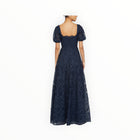 THEIA Dominique Puff Sleeve Gown - Odessey Grey