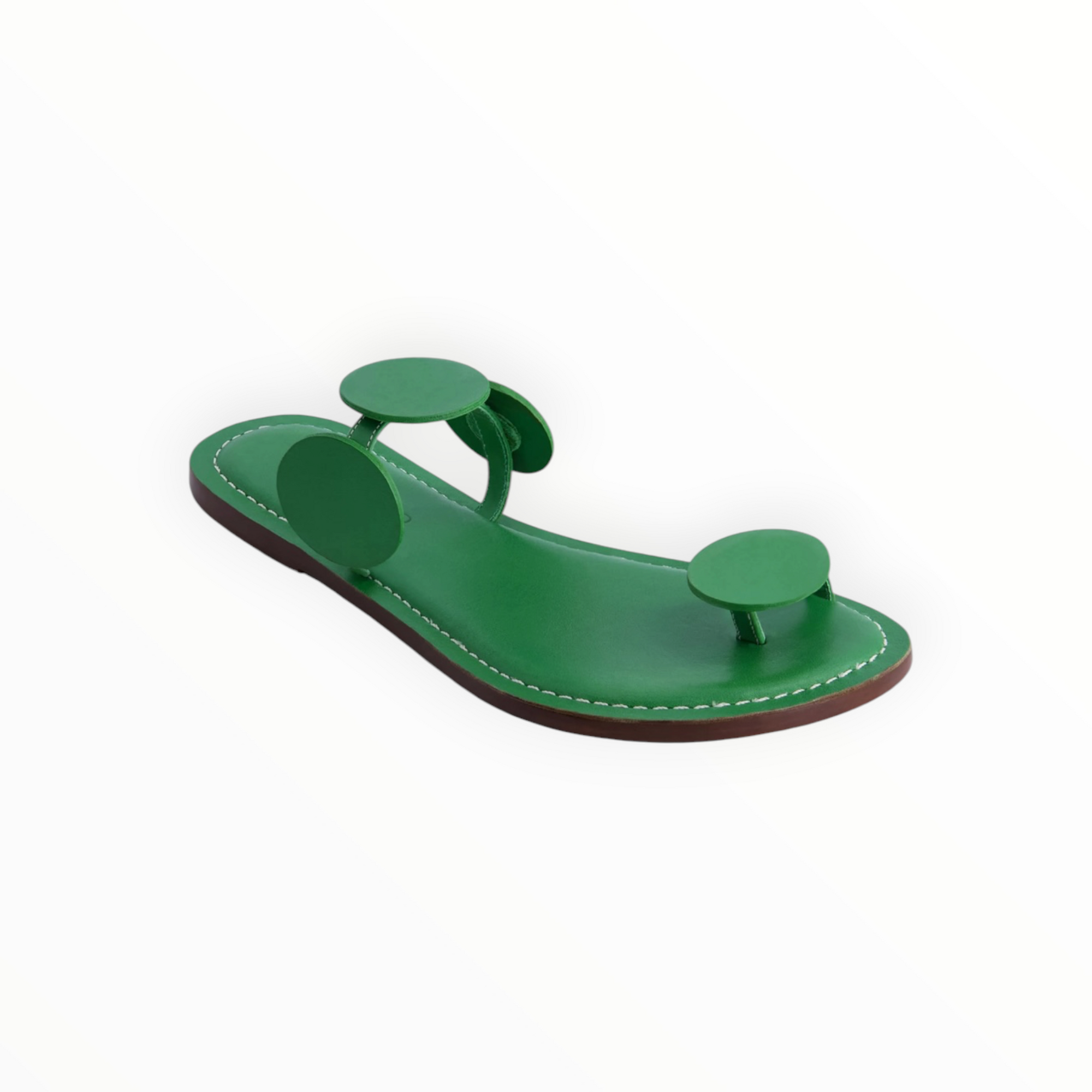 BERNARDO New Moon Toe Ring Sandal - Kelly Green Antique Calf