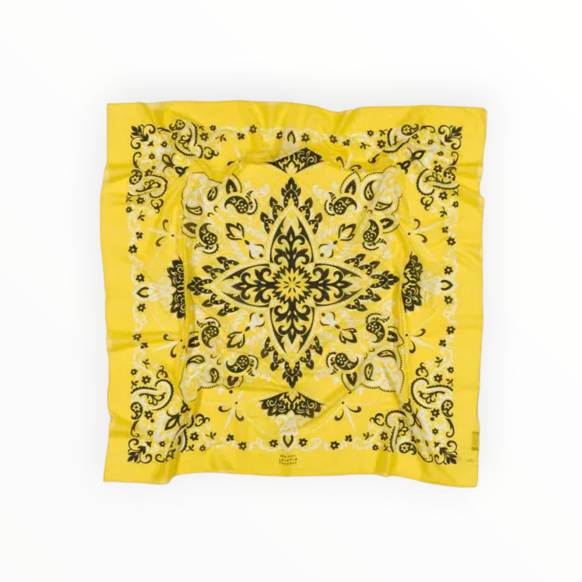 Maison Lecomte Flament Cotton Bandana Scarf - Yellow