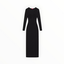 STAUD Silhouette Long-Sleeve Maxi Dress - Black