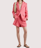 A.L.C. Donovan Linen Blend Blazer - Dark Grapefruit
