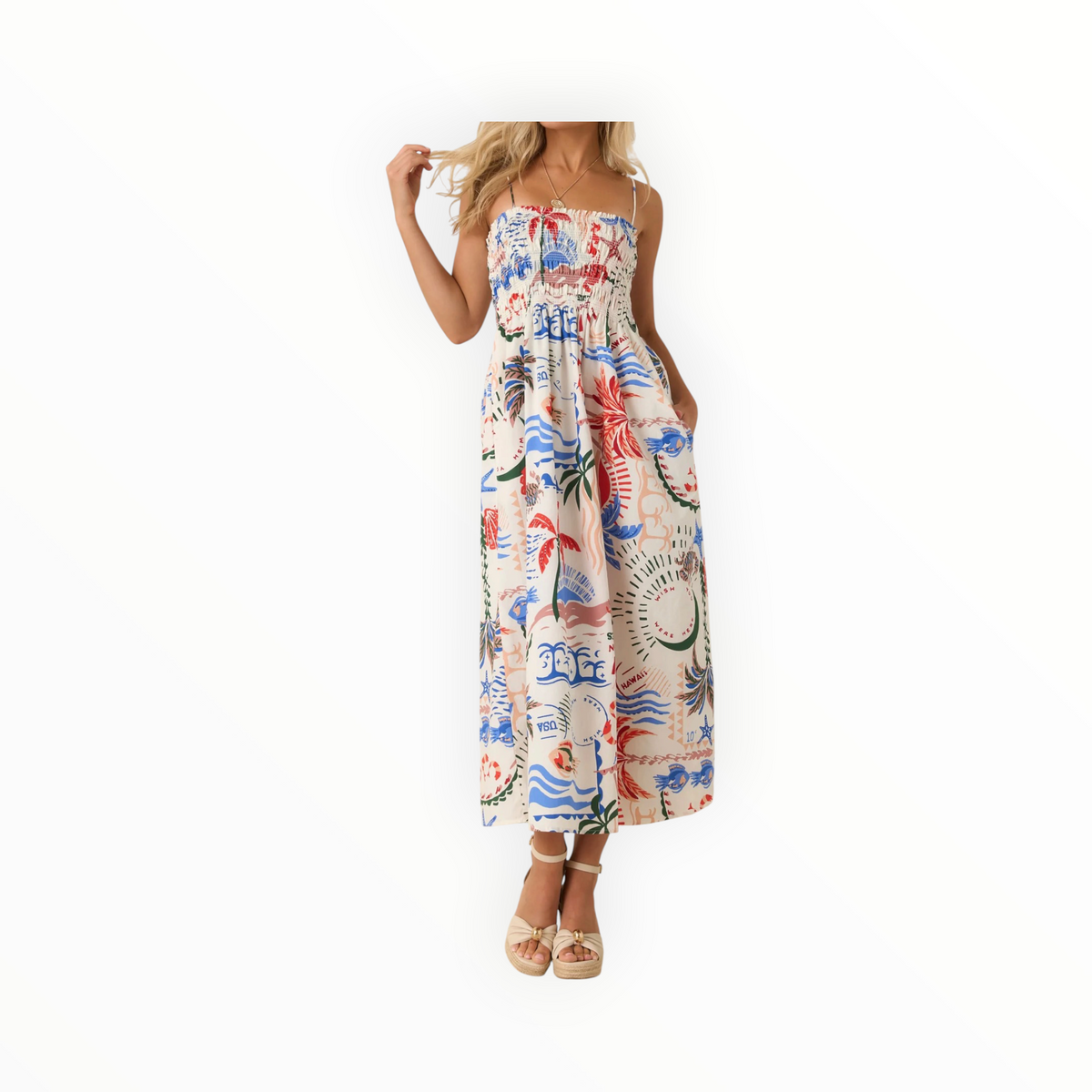 Z Supply Cornelia Getaway Midi Maxi Dress - Multi