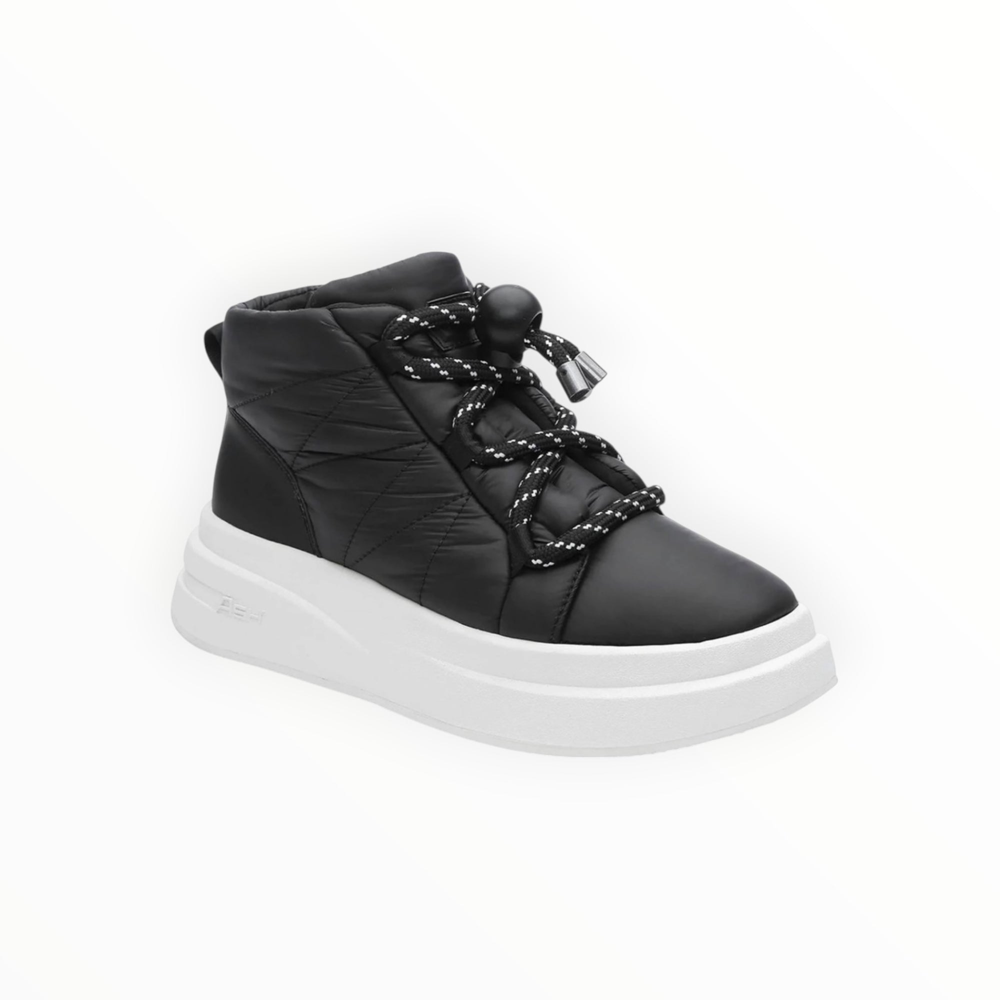 ASH Igloo Puffy High Top Platform Sneakers - Black
