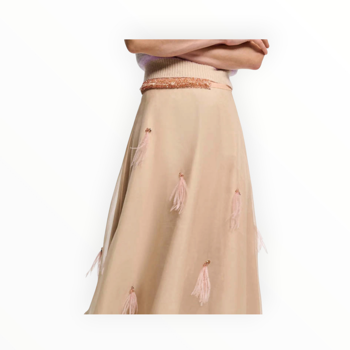 Dorothee Schumacher Sheer Volumes Skirt - Tan