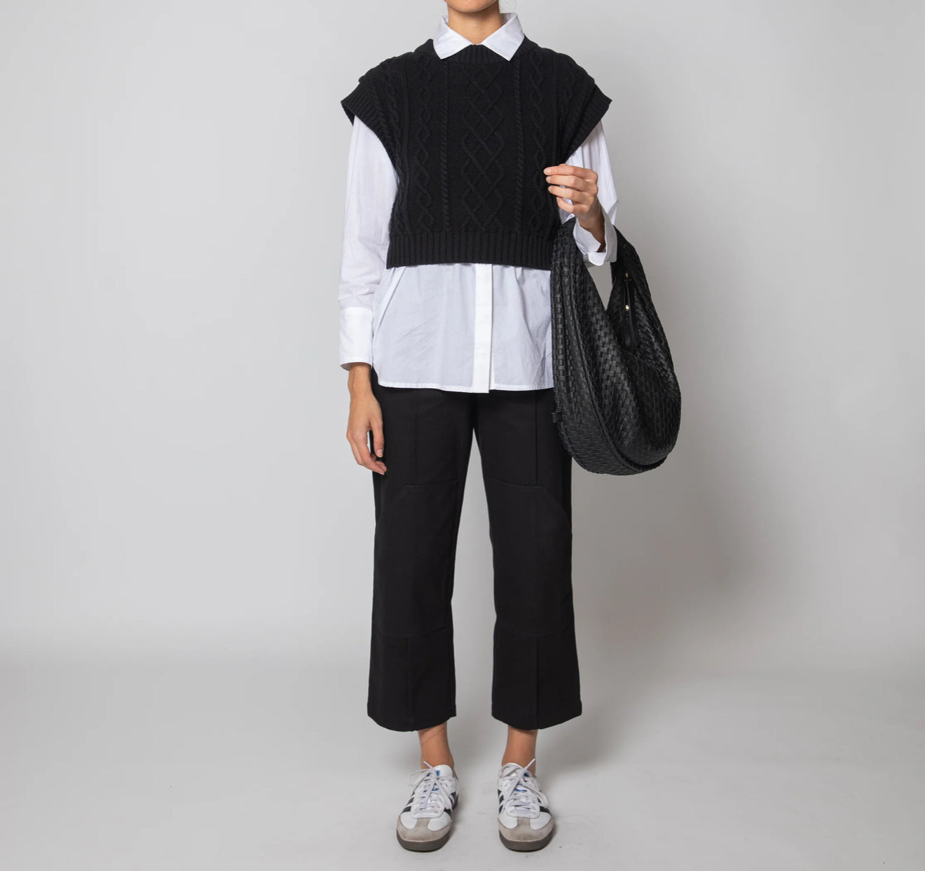 Cleobella Gigi Cropped Sweater Vest - Black