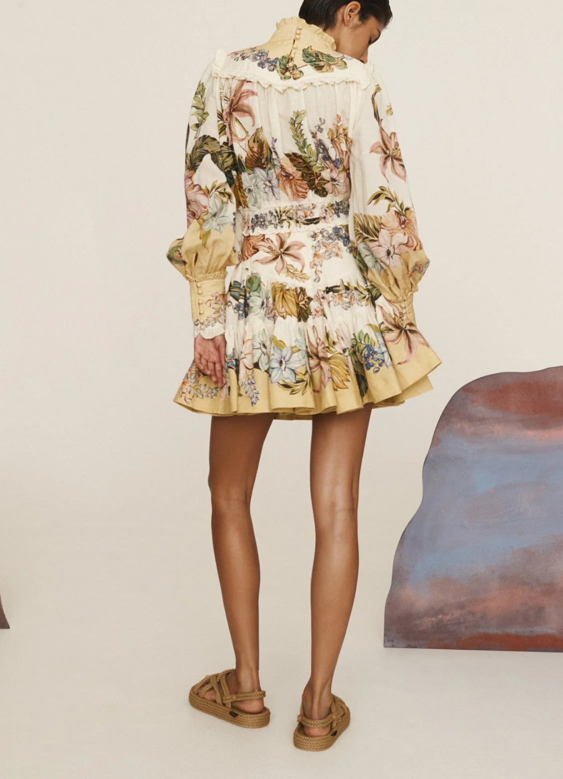 ALÉMAIS Oleander Tiered Skirt
